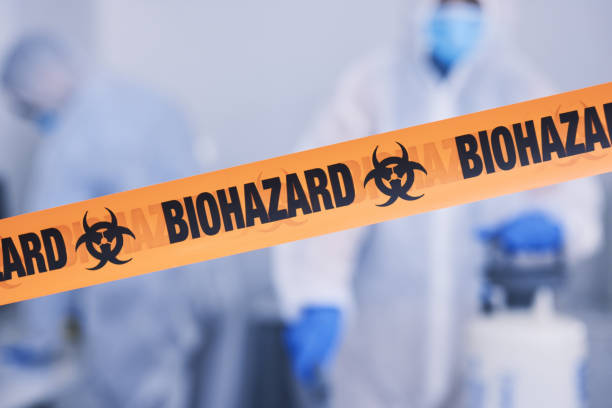 Professional Biohazard Cleanup technician working in Fenwick, MI